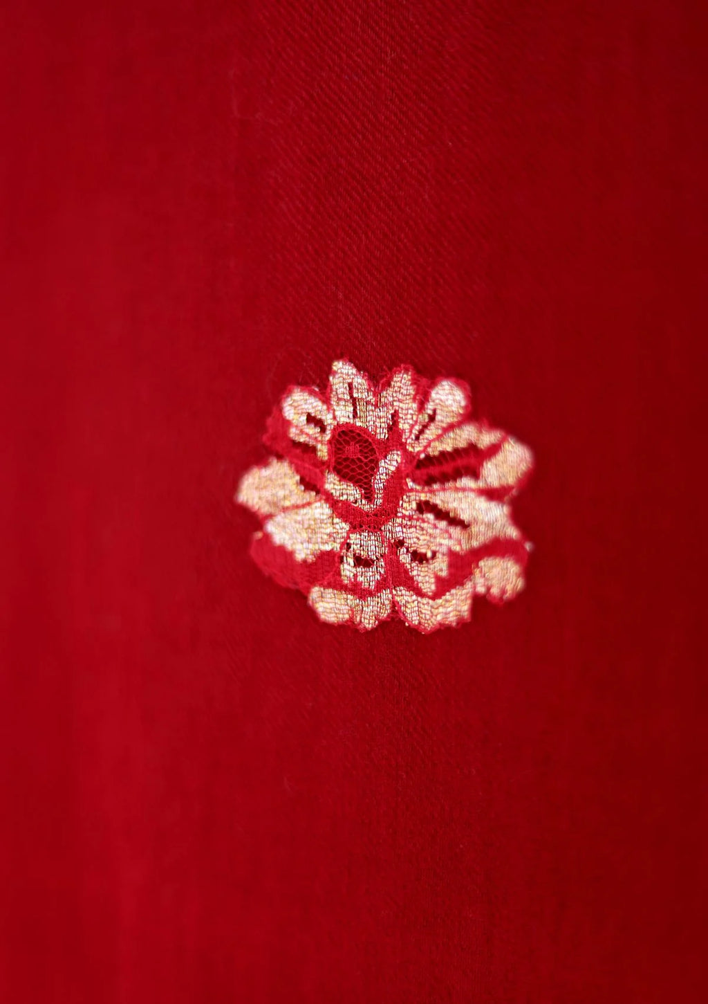 Maroon Aari work Pashmina Shawl