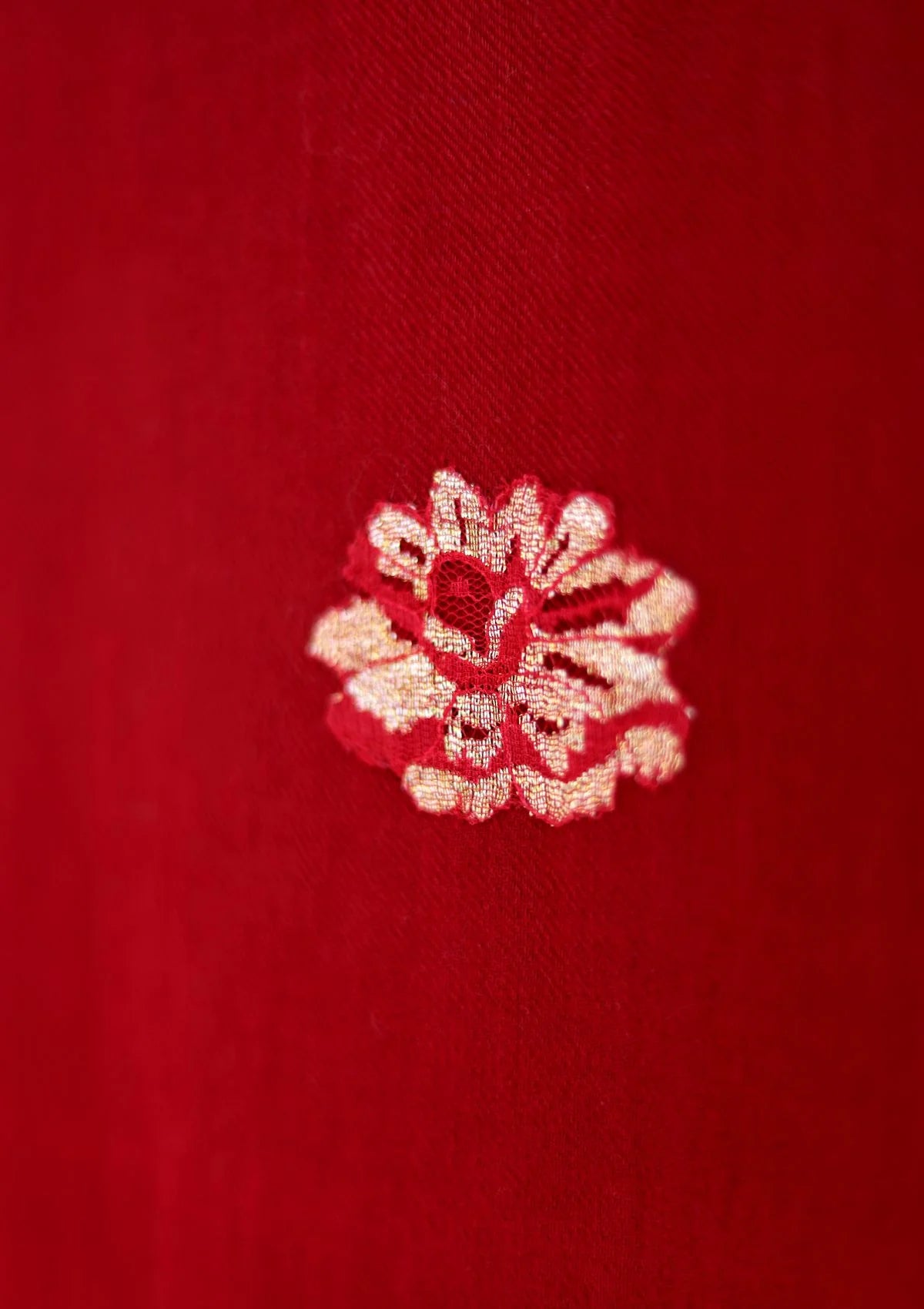 Maroon Aari work Pashmina Shawl