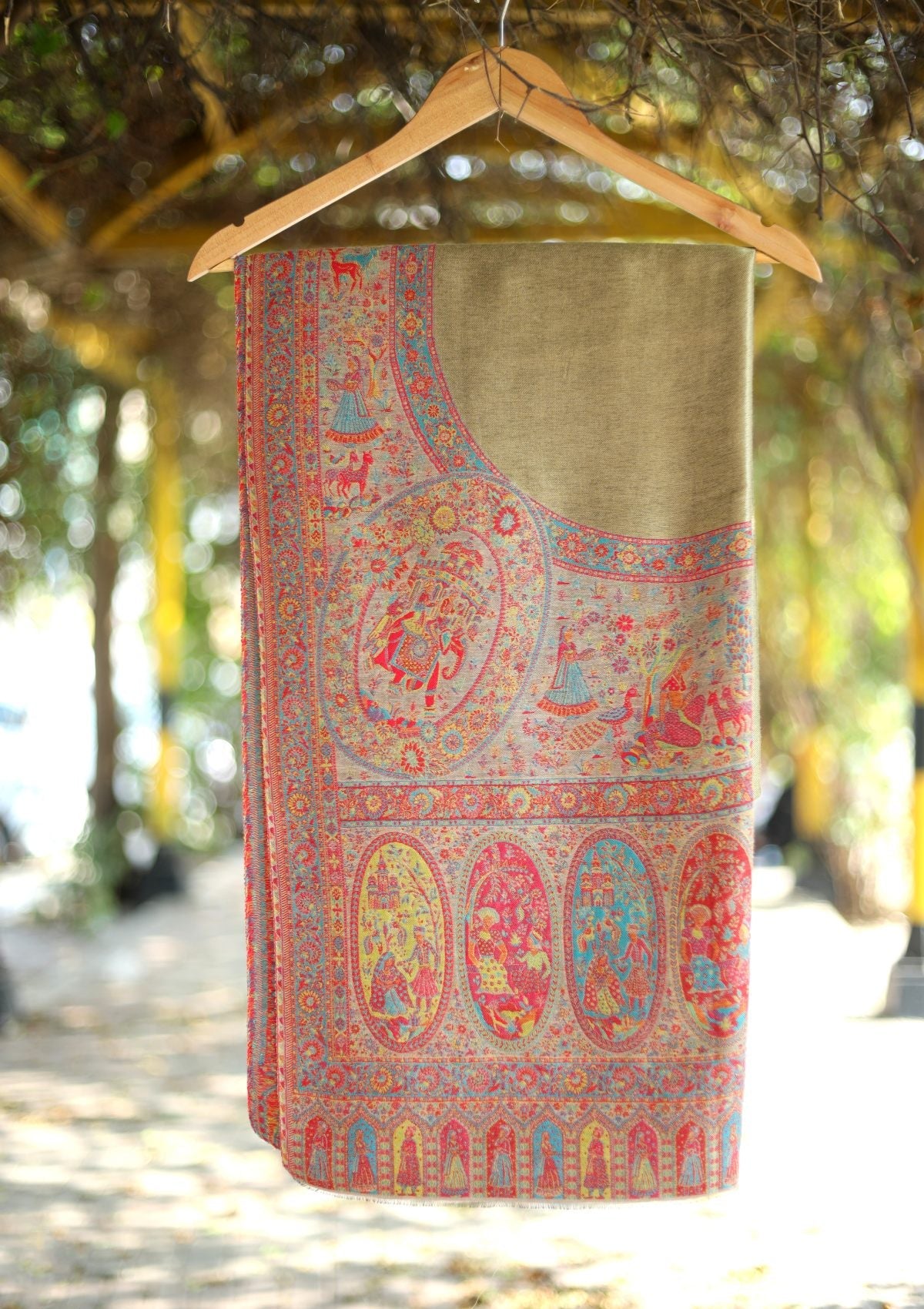 Kani work  Pashmina Shawl