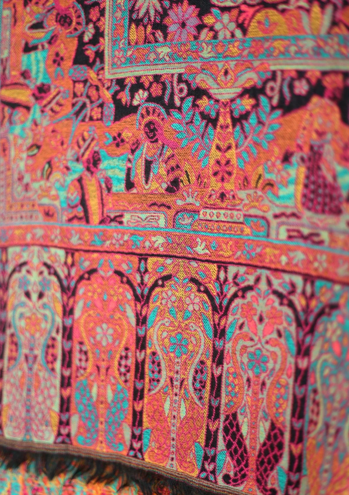 Multi coloured Kaani work- Kashmir collection