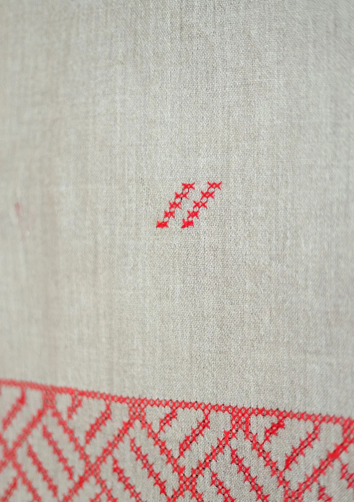 Grey Embroidered shawl